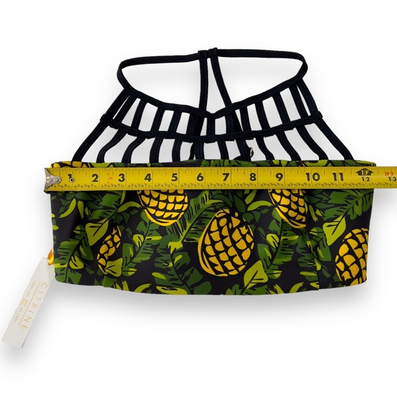 Citrine Swim Mali Bikini Top King of Fruit Pineapple Print size M - Picture 10 of 13